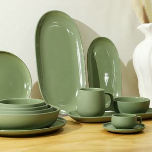 Peralatan makan porselen, Set peralatan makan untuk rumah dan Dapur, piring makan keramik aman dan Kit cangkir, piring porselen - Product Image 1