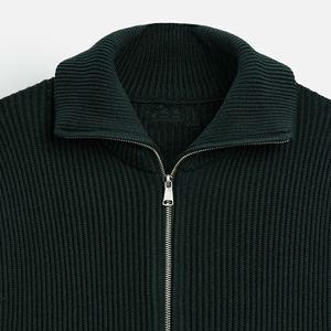 Vente en gros de haute qualité avec fermeture éclair 100% cachemire pull en coton à col montant pour hommes pull cardigan en tricot LOGO personnalisé ODM & OEM - Product Image 3