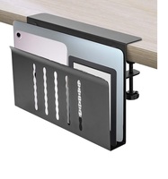 Pas de perceuse sous le bureau plateau de gestion des câbles gestion des fils plateau de câbles en métal montage latéral organisateur d'ordinateur portable sous le bureau