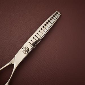 Tijeras de acero inoxidable Mge 7 con dientes grandes para desbastar el cabello, herramientas profesionales de corte de cabello para esteticistas - Product Image 5
