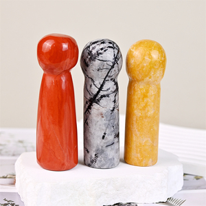 Offre Spéciale de haute qualité rouge jaspe jaune calcite noir réseau champignon pour ornement - Product Image 3