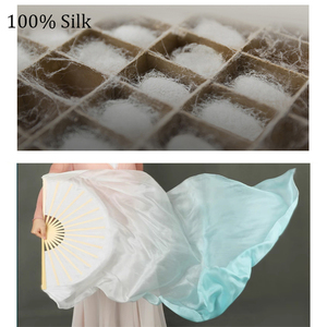 Abanico <span class=keywords><strong>de</strong></span> Danza <span class=keywords><strong>de</strong></span> Seda Suave Hecho a Mano, Velo <span class=keywords><strong>de</strong></span> 1.2m/1.5m/1.8m para Espectáculos, 16 Varillas, Bambú <span class=keywords><strong>de</strong></span> Primera Calidad, Disfraz <span class=keywords><strong>de</strong></span> Danza del Vientre - Product Image 2