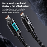 Kabel Pengisian Cepat Tipe-C Original 100W 65W 30W Model Grosir dengan Teknologi Layar LED Sense, Keamanan, dan Stabilitas USB Tipe-C