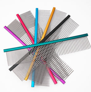 Peine de aseo para mascotas, peine de acero inoxidable galvanizado de doble cara para mascotas, peine de aseo para gatos y perros - Product Image 3