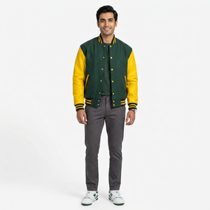 Wholesale FINER THREADS Fashion Custom Embroidery Leatherman Vestry Baseball <b>Letter</b> <b>Men's</b> Winter Stand Collar High <b>Jackets</b> - Product Image 1