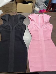 OUDINA <span class=keywords><strong>Vestidos</strong></span> Cortos Ajustados de Fiesta <span class=keywords><strong>para</strong></span> Mujer, <span class=keywords><strong>Elegantes</strong></span>, Sin Mangas, de Color Sólido y con Detalles Acanalados - Product Image 6