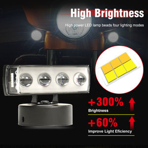 Phare avant de <span class=keywords><strong>moto</strong></span> à LED multi-mode de bonne qualité, en aluminium, avec 4 lentilles, projecteur - Product Image 4