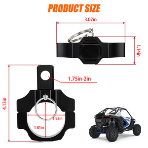 헤비 듀티 1.75 - 2 인치 조정 가능한 UTV 플래그 마운트 채찍 라이트 장착 브래킷 UTV ATV OFF-ROAD 폴라리스 RZR 수 있습니다 - Product Image 2