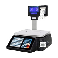 Báscula Veidt ACS-30KG con Impresión de Etiquetas Térmicas y Códigos de Barras, Pantalla Digital, Precisión de 1G para Caja Registradora de Tiendas Minoristas