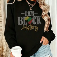 Transfert thermocollant personnalisé pour vêtements et t-shirts, motif strass Juneteenth Day