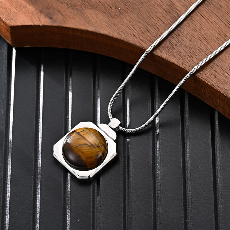 Collier pendentif oeil de tigre