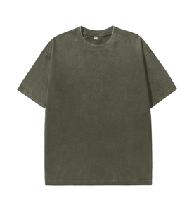 T-shirt en coton tricoté 100% pour <span class=keywords><strong>homme</strong></span>, <span class=keywords><strong>style</strong></span> hip-hop personnalisé, vintage, haut de gamme, streetwear, surdimensionné, effet usé, pour l'extérieur - Product Image 3