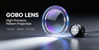 Logo Kustom Gobo Kaca/Film Logam untuk Proyektor Iklan LED Tahan Air Tahan Suhu Tinggi