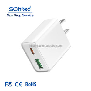 Cargador de Pared Schitec con Envío Rápido a EE. UU. y la UE, Cargador USB Doble de 20 W, Adaptador de Carga Rápida para Dispositivos Móviles - Product Image 1