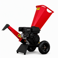 Broyeur de bois diesel auto-alimenté, mini broyeur de bois sur roues pour jardin et ferme