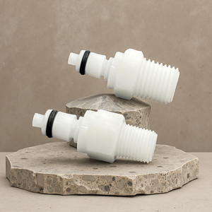 Chất lượng tốt Acetal mịn bề mặt 1/8 ''1/4'' 3/4 ''NPT nam Threaded Hose phụ kiện nhanh chóng phát hành khớp nối - Product Image 4