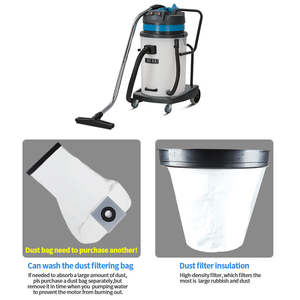 Nouveau modèle jaune 70L, <span class=keywords><strong>aspirateur</strong></span> semi-transparent en plastique plus robuste pour chantiers de construction et parkings - Product Image 6