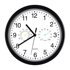 Stainless Steel <strong>Outdoor</strong> Custom <strong>Clock</strong> &amp; Thermometer Hygrometer Combo Round Weather Station <strong>Wall</strong> <strong>Clocks</strong> - Product Image 2