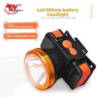 Lampe frontale LED rechargeable pour la pêche nocturne et le camping, portée longue de 200-500 m, lampe de mineur d'extérieur