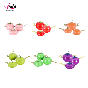 Juego de Utensilios de Cocina Antiadherentes de Aluminio con Diseño Moderno en Forma de Tomate, Utensilios de Cocina Multifuncionales, Olla de Metal para Frutas, Sartén para Cocinar en Casa - Product Image 5