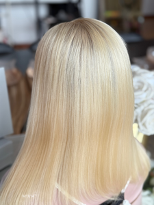 Pelucas Judías de <span class=keywords><strong>Cabello</strong></span> Humano Rubio <span class=keywords><strong>Balayage</strong></span> Sin Pegamento 2026, Últimas Pelucas Kosher con Encaje HD y Coloración <span class=keywords><strong>Balayage</strong></span> Rubio <span class=keywords><strong>Bob</strong></span> - Product Image 6