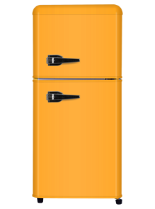 Mini Frigo Giallo: <span class=keywords><strong>Frigorifero</strong></span> Compatto a Doppio Scomparto <span class=keywords><strong>con</strong></span> Congelatore e Ampio Spazio di Archiviazione, Ideale per Casa, Ufficio o Dormitorio - Product Image 2