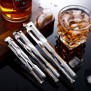Stainless Steel Ice Tongs 201 Stainless Steel Multipurpose Barbecue Kitchen Tool For Ice Food Steak Fruit Handling - Product Image 1