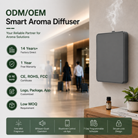 Diffuseur d'huiles parfumées sans eau OV-5 Pro mural 500 ml, machine à parfum électrique à piles avec verrou de sécurité pour hôtel et maison