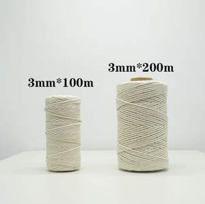 Vente en gros d'usine de <span class=keywords><strong>cordon</strong></span> de décoration DIY 3mm simple brin corde coton macramé - Product Image 4