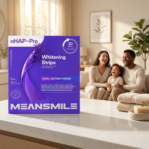 <span class=keywords><strong>Bandes</strong></span> <span class=keywords><strong>blanchissantes</strong></span> sans peroxyde pour <span class=keywords><strong>dents</strong></span> sensibles – Efface les taches de café, thé et tabac – Marque privée OEM – Blanchiment personnalisé - Product Image 5