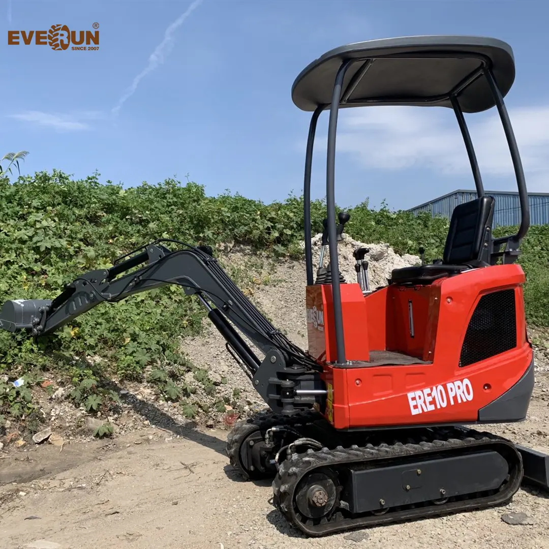 Everun cina fabbrica escavatore ERE10 Pro 1Ton Mini scavatrice con pista di gomma