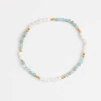 Bracelet minimaliste en perles de pierre naturelle colorées, vente en gros d'usine, cadeau tendance pour femmes