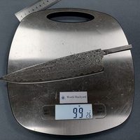 CF8R6 Messerbau Damaststahl Rohling Klinge 8 Zoll Teilangel Kochmesser Klinge Pulverstahlkern Geschliffene Schneide Messer Klinge