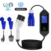 Chargeur de véhicule électrique Portable Offre Spéciale monophasé 32A 7KW Type 2 AC réglable EV charge avec prise CEE et convertisseurs