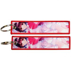 Porte-clés personnalisé en PVC tissé avec broderie, motif dessin animé, bracelet léger, étiquette de chat imprimée - Product Image 4