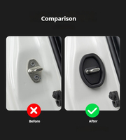 Coques de protection durables en silicone pour serrures de portières de voiture, silencieuses, antirouille, anti-bruit, accessoires intérieurs pour modèle de voiture 'Suit'