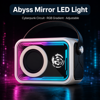Altavoz Inalámbrico QD18 Abyss Mirror con Luz LED RGB, Bajos Profundos de 10W, Emparejamiento TWS, 12 Horas de Reproducción para Juegos de Escritorio