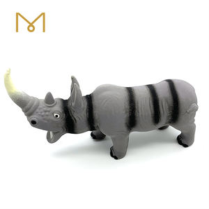 Özel yumuşak lateks rinoceros kauçuk köpek ve çocuklar gıcırtılı şeyler hayvanlar oyuncaklar - Product Image 2