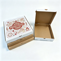 Boîte à pizza à emporter en carton ondulé écologique de qualité alimentaire, personnalisable avec logo OEM/ODM, 8 à 20 pouces, pour livraison de pizzeria, SP3995