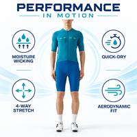 Maillot de cyclisme sur route à manches courtes, respirant, pour l'entraînement, la pratique du vélo, la vitesse et la distance, vêtements de sport d'extérieur