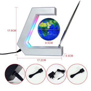 Globe argenté flottant à lévitation magnétique 2025 avec stylo de placage - Product Image 5