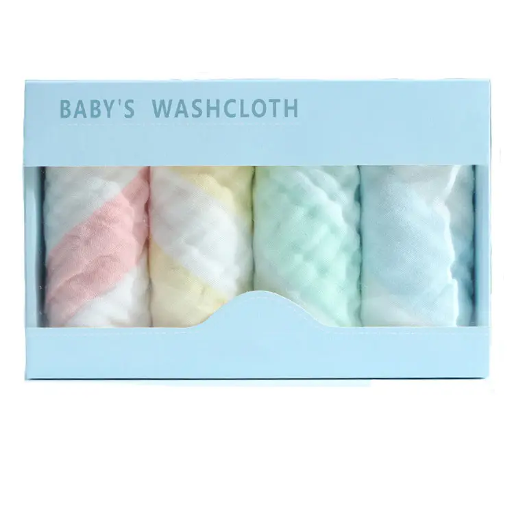 Toallas de muselina de algodón orgánico personalizadas para bebés recién nacidos, paño para eructar de 30x30cm, 25x50cm, 35x75cm, 100% algodón
