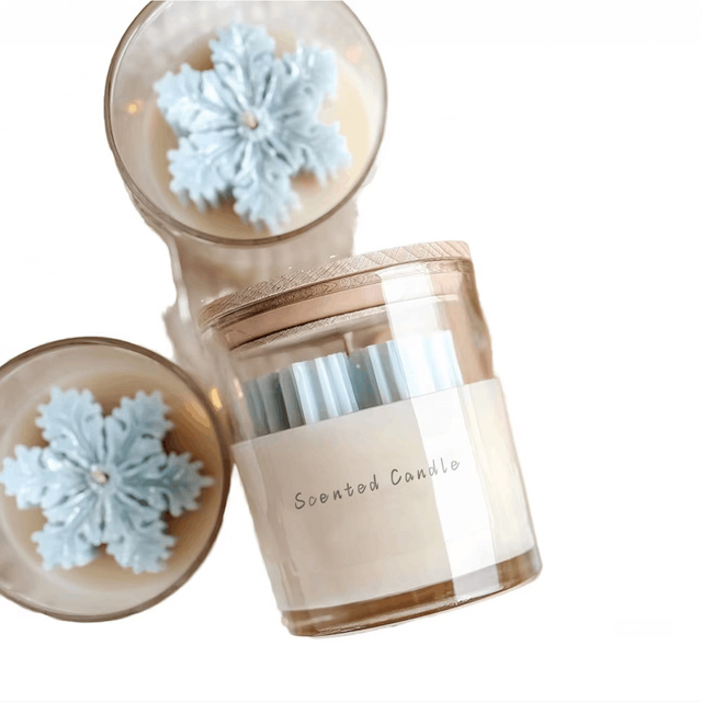 Home Decor Fragrance Handmade Natural Aromatherapy Snowflake Soy Wax Aromatherapy Scented Candles