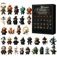 Boîtes mystère d'Halloween en PVC, figurines d'action, boîtes de compte à rebours, calendriers de l'avent, décorations, cadeaux promotionnels pour Halloween