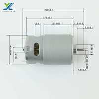Motor DC RS 550 555 12V 24V Kecepatan Tinggi Torsi Tinggi Motor Magnet Permanen Berus untuk Kipas Penyedot Debu Motor Mikro
