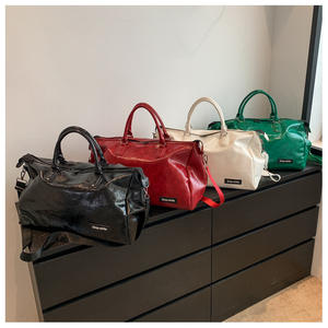 Borsa da viaggio con logo personalizzato in pelle borsone da viaggio per donna uomo - Product Image 2