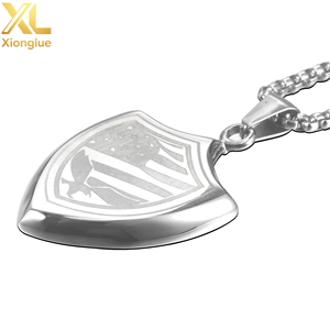 Collier pendentif en acier inoxydable style européen et américain avec image d'ange triangulaire pour hommes et femmes, cadeau, approvisionnement transfrontalier - Product Image 3