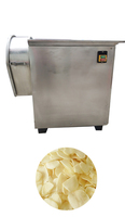 Machine à Trancher l'Ail et le Gingembre Commerciale 300kg/h Acier Inoxydable Coupe-Légumes Automatique Industriel pour la Transformation des Aliments