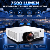 Projecteur laser haute luminosité 7500 lumens à courte focale WUXGA pour système de simulation multi-projecteurs