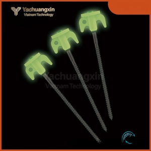 Yachuangxin <b>Tent</b> Peg 10.6inch Stainless Steel Threaded J-Nail for Outdoor Camping All Seasons Use - Product Image 4